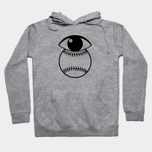 Funny Baseball Keep Your EYE on the BALL Hoodie by TeeCreations